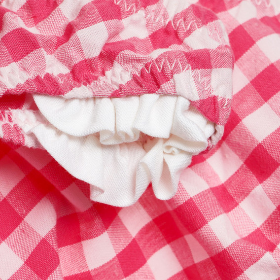 Costum de baie cu carouri roz, din două piese, pentru fete Tape a l'oeil 130011 2