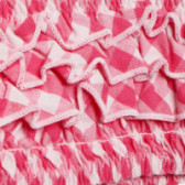 Costum de baie cu carouri roz, din două piese, pentru fete Tape a l'oeil 130012 3