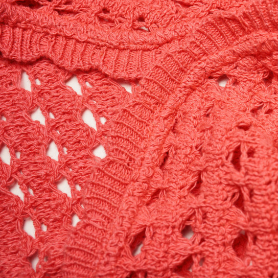 Cardigan roz, tricotat fără mâneci pentru fete Benetton 130241 3