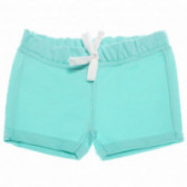 Pantaloni scurți de bumbac pentru fete, culoarea verde Benetton 130412 