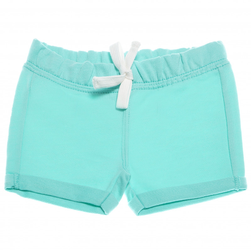 Pantaloni scurți de bumbac pentru fete, culoarea verde  130412