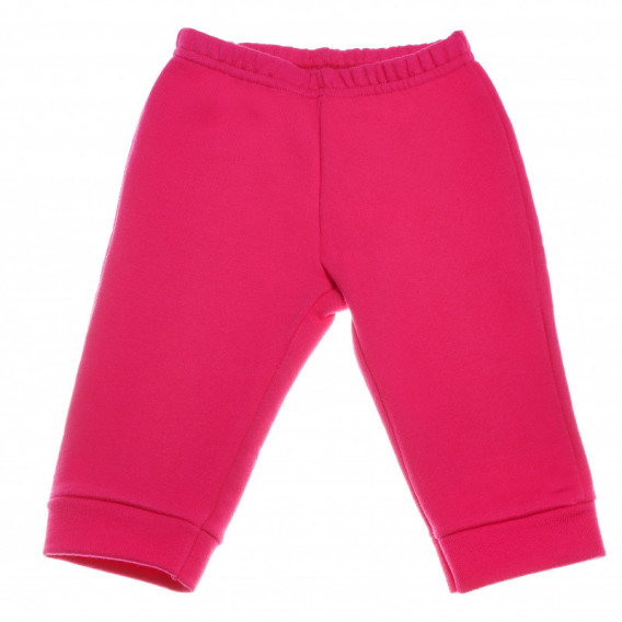 Pantaloni sport roz, din bumbac pentru fete Benetton 130419 