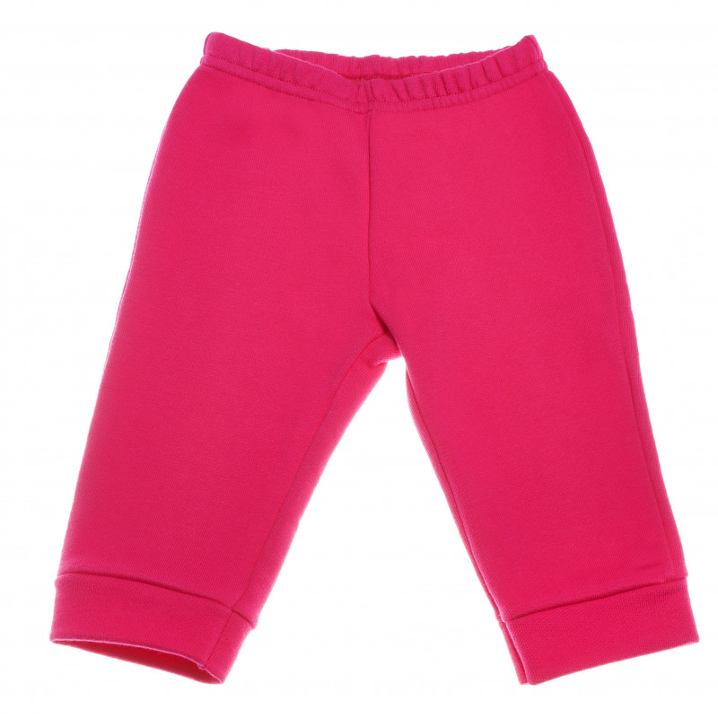 Pantaloni sport roz, din bumbac pentru fete  130419