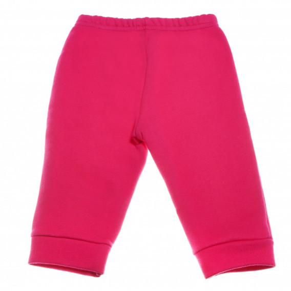 Pantaloni sport roz, din bumbac pentru fete Benetton 130420 2