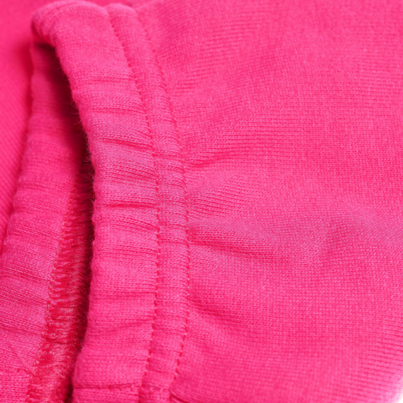 Pantaloni sport roz, din bumbac pentru fete Benetton 130421 3