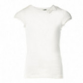 Tricou alb din bumbac pentru fete Benetton 130463 
