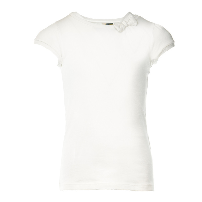 Tricou alb din bumbac pentru fete  130463