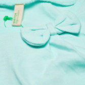 Tricou de bumbac albastru deschis pentru fete, marca Benetton Benetton 130468 3