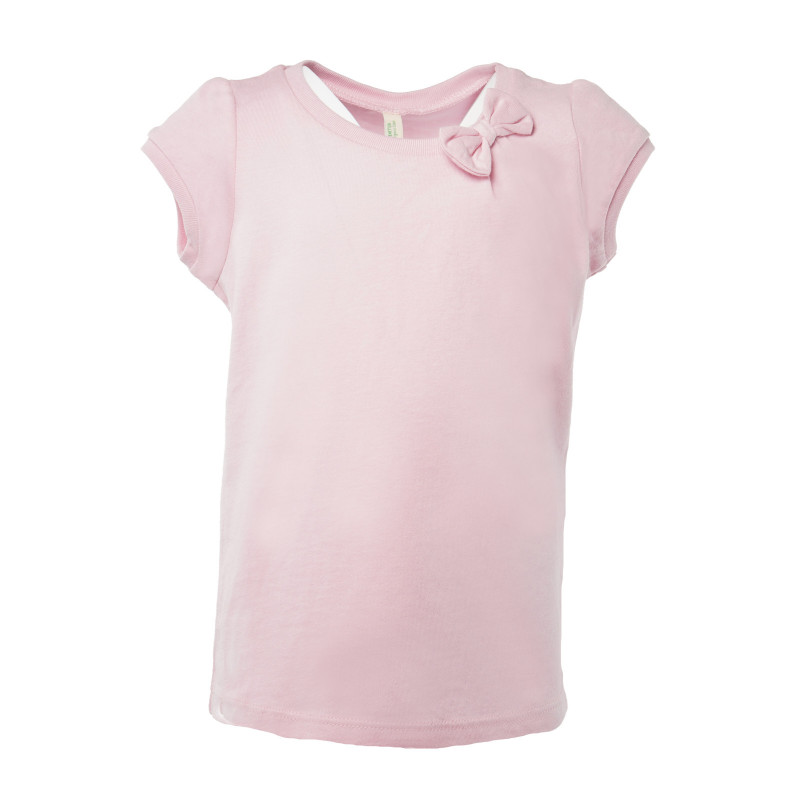 Tricou din bumbac roz pentru fete  130473