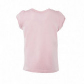 Tricou din bumbac roz pentru fete Benetton 130474 2