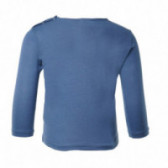 Bluză bleumarin din bumbac cu mâneci lungi pentru băieți Benetton 130627 4