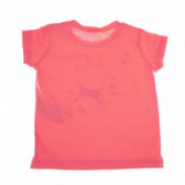 Tricou din bumbac roz pentru fete, marca Benetton Benetton 130657 2