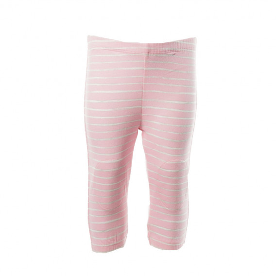 Pantaloni din bumbac roz pentru fete Benetton 130717 