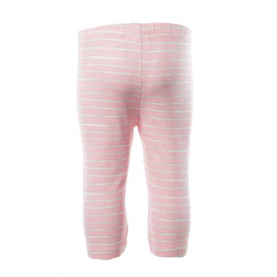 Pantaloni din bumbac roz pentru fete Benetton 130718 2