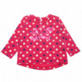 Bluză roz din bumbac cu mâneci lungi pentru fete Benetton 130758 2