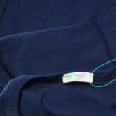 Bluză din bumbac, albastră, cu mâneci lungi pentru băieți Benetton 130785 9