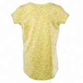 Tricou din bumbac pentru fete, de culoare galben Benetton 130824 2
