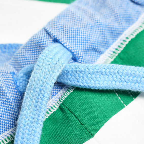 Pantaloni scurți din bumbac verde pentru băieți Benetton 130868 3