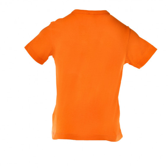 Tricou portocaliu din bumbac pentru băieți  Benetton 130975 2