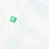 Tricou din bumbac pentru fete, în culoare albă Benetton 131040 4