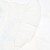 Tricou din bumbac pentru fete, în culoare albă Benetton 131041 5