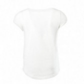 Tricou din bumbac, de culoare albă pentru fete Benetton 131077 2