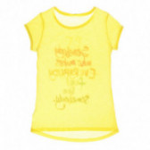 Tricou din bumbac pentru fete cu imprimeu galben Benetton 131105 2