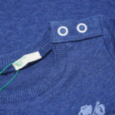 Bluză din bumbac cu mâneci 3/4 pentru băieți, albastru Benetton 131150 4