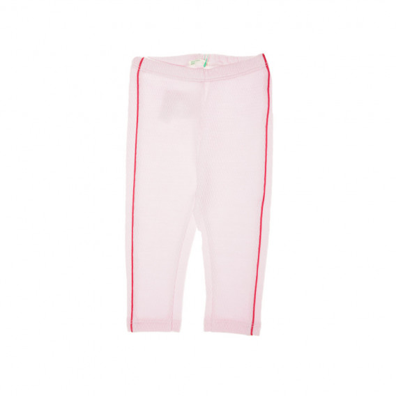 Pantaloni sport din bumbac pentru fetiță, roz Benetton 131151 