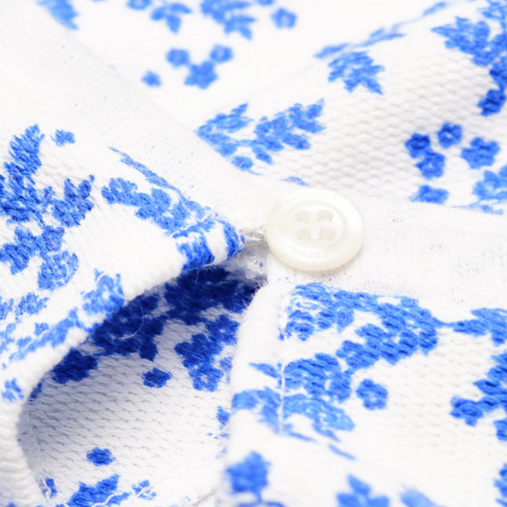 Bluză cu mâneci lungi pentru fete, alb Benetton 131159 3