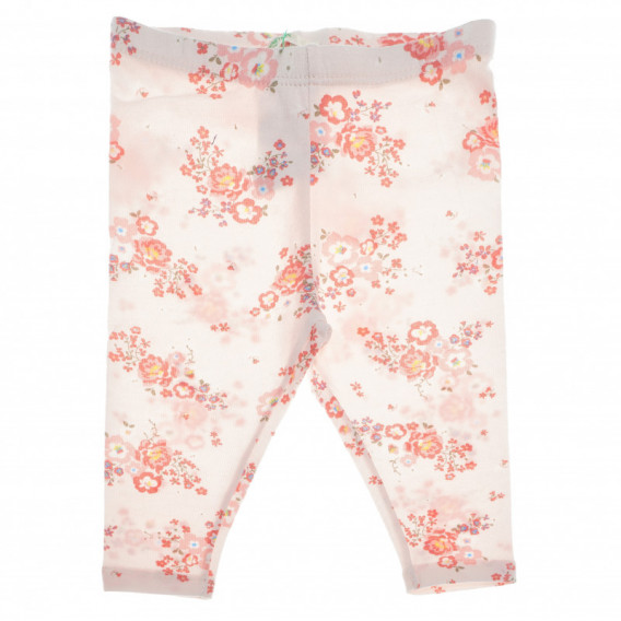 Pantaloni din bumbac pentru fete, roz Benetton 131174 