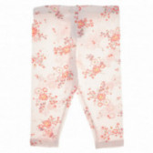Pantaloni din bumbac pentru fete, roz Benetton 131175 2