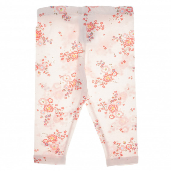 Pantaloni din bumbac pentru fete, roz Benetton 131175 2