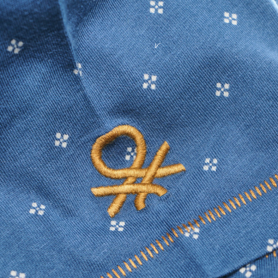Tricou din bumbac pentru băieți, culoare albastră Benetton 131186 3