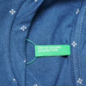Tricou din bumbac pentru băieți, culoare albastră Benetton 131187 4