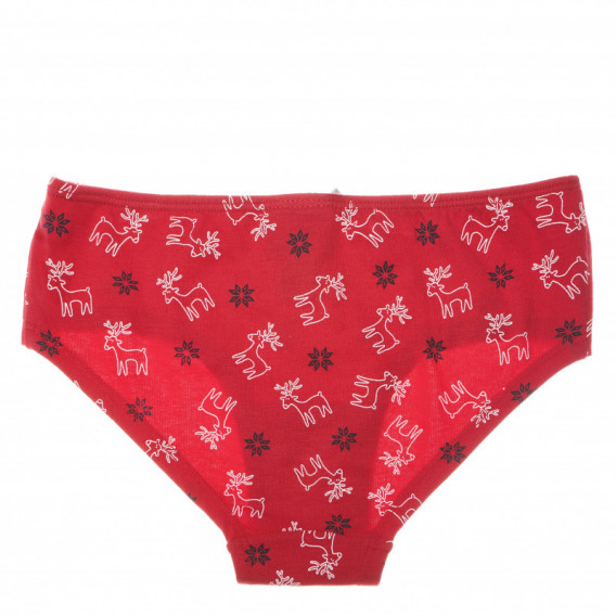 Bikini de bumbac pentru fete, roșu Benetton 131225 2