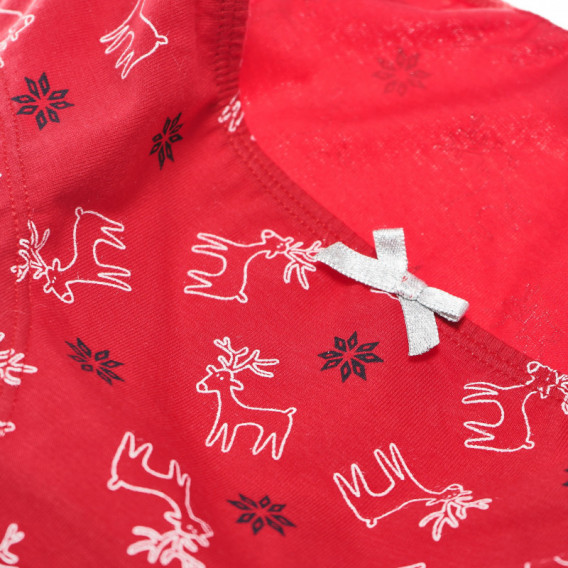 Bikini de bumbac pentru fete, roșu Benetton 131226 3