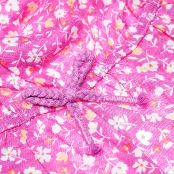 Salopete pentru fete, roz, cu flori Benetton 131253 3