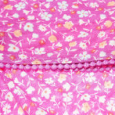 Salopete pentru fete, roz, cu flori Benetton 131254 4