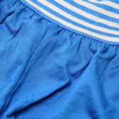 Pantaloni scurți pentru fete, cu talie în dungi, albastru Benetton 131257 3
