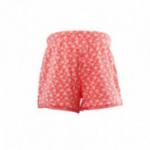 Pantaloni scurți din bumbac, pentru fete, roz cu motiv de flori Benetton 131294 2