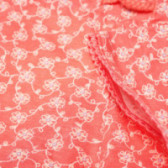 Pantaloni scurți din bumbac, pentru fete, roz cu motiv de flori Benetton 131295 3
