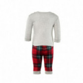 Pijamale de bumbac pentru copii, în gri și roșu Benetton 131335 4