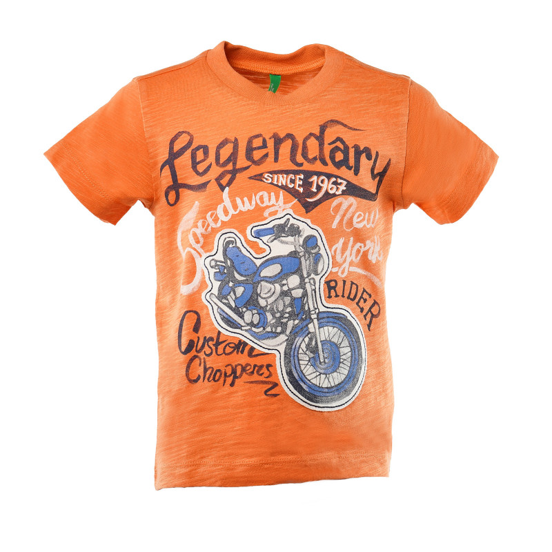 Tricou din bumbac pentru băieți, portocaliu  131379