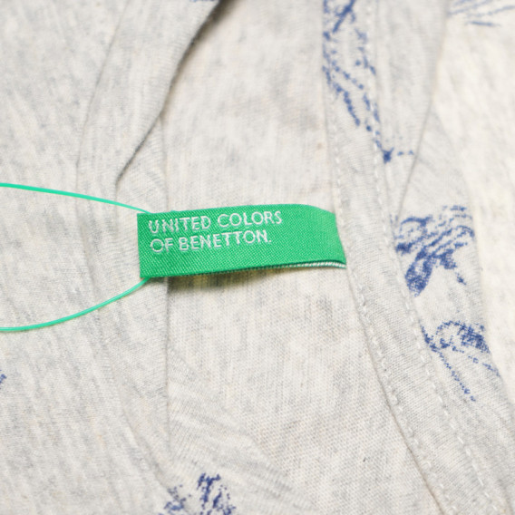 Tricou din bumbac pentru băieți, gri Benetton 131429 3