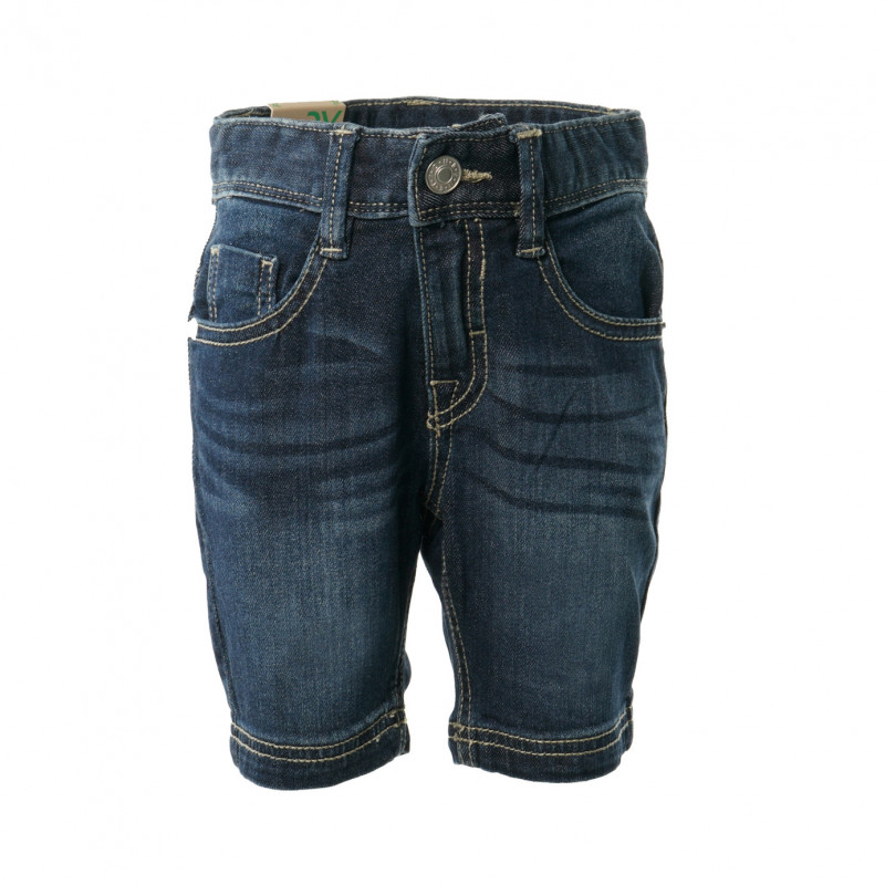 Pantaloni scurți din denim pentru băieți, albastru cu efect  131536