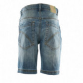 Pantaloni scurți din denim pentru băieți cu talie întărită, albaștri Benetton 131540 2