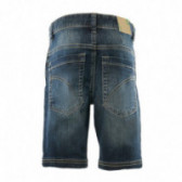 Pantaloni scurți din denim pentru băieți cu talie întărită, albastru închis Benetton 131543 2