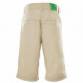 Pantaloni scurți din bumbac pentru băieți, bej deschis Benetton 131553 2