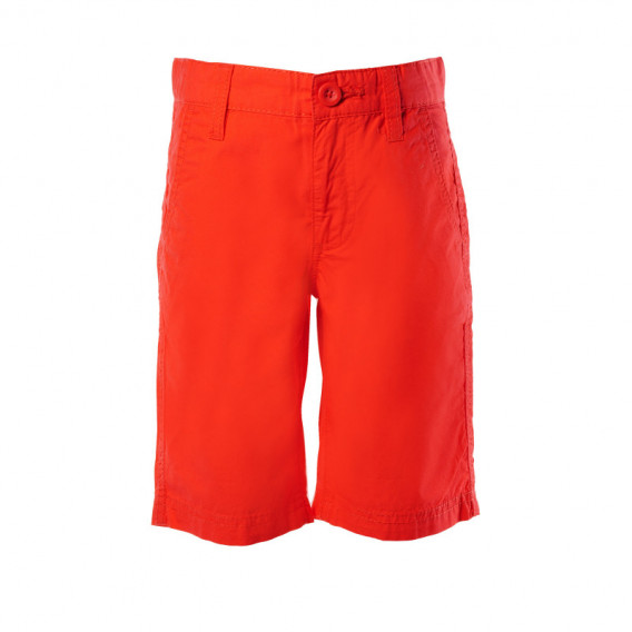 Pantaloni scurți cu nasture din bumbac pentru fete, roșii Benetton 131555 